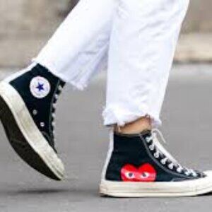 Comme des Garcons Converse Play High Top Sneakers Size 6.5